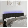 Image de Hoofdbord LED 144x5x78/88 cm stof zwart3122046