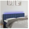 Image de Hoofdbord LED 144x5x78/88 cm stof blauw3122050