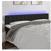 Image de Tête de lit à LED Noir 160x5x78 88 cm Tissu