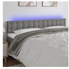 Image de Hoofdbord LED 180x5x78/88 cm stof donkergrijs3122061