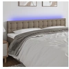 Image de Hoofdbord LED 200x5x78/88 cm stof taupe3122072