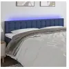 Image de Hoofdbord LED 200x5x78/88 cm stof blauw3122074