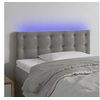 Image de Hoofdbord LED 100x5x78/88 cm fluweel lichtgrijs3122088