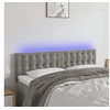 Image de Hoofdbord LED 144x5x78/88 cm fluweel lichtgrijs3122094