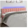 Image de Hoofdbord LED 160x5x78/88 cm fluweel roze3122105