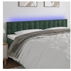 Image de Hoofdbord LED 180x5x78/88 cm fluweel donkergroen3122109