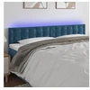 Image de Hoofdbord LED 180x5x78/88 cm fluweel donkerblauw3122110