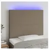 Image de Hoofdbord LED 80x5x118/128 cm stof taupe3122122