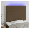 Image de Hoofdbord LED 90x5x118/128 cm stof donkerbruin3122129