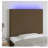 Image de Hoofdbord LED 100x5x118/128 cm stof donkerbruin3122137