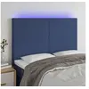 Image de Hoofdbord LED 144x5x118/128 cm stof blauw3122148