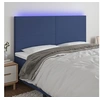 Image de Hoofdbord LED 160x5x118/128 cm stof blauw3122156