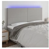 Image de Hoofdbord LED 180x5x118/128 cm stof lichtgrijs3122158