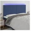 Image de Hoofdbord LED 180x5x118/128 cm stof blauw3122164