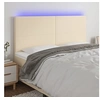 Image de Hoofdbord LED 200x5x118/128 cm stof cràmekleurig3122171