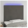 Image de Hoofdbord LED 80x5x118/128 cm fluweel donkergrijs3122175