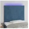 Image de Hoofdbord LED 90x5x118/128 cm fluweel donkerblauw3122184