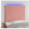 Image de Hoofdbord LED 90x5x118/128 cm fluweel roze3122185