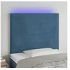 Image de Hoofdbord LED 100x5x118/128 cm fluweel donkerblauw3122190