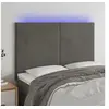 Image de Hoofdbord LED 144x5x118/128 cm fluweel donkergrijs3122193