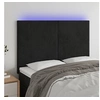 Image de Hoofdbord LED 144x5x118/128 cm fluweel zwart3122194
