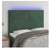 Image de Hoofdbord LED 144x5x118/128 cm fluweel donkergroen3122195