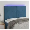 Image de Hoofdbord LED 144x5x118/128 cm fluweel donkerblauw3122196
