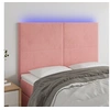 Image de Hoofdbord LED 144x5x118/128 cm fluweel zwart3122197