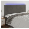 Image de Hoofdbord LED 160x5x118/128 cm fluweel donkergrijs3122199