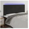 Image de Hoofdbord LED 180x5x118/128 cm fluweel zwart3122206