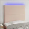 Image de Hoofdbord LED 80x5x118/128 cm kunstleer cappuccinokleurig3122221