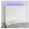 Image de Hoofdbord LED 90x5x118/128 cm kunstleer wit3122223