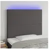 Image de Hoofdbord LED 90x5x118/128 cm kunstleer grijs3122226