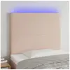 Image de Hoofdbord LED 90x5x118/128 cm kunstleer cappuccinokleurig3122227