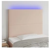 Image de Hoofdbord LED 100x5x118/128 cm kunstleer cappuccinokleurig3122233
