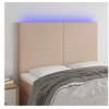 Image de Hoofdbord LED 144x5x118/128 cm kunstleer cappuccinokleurig3122239