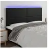 Image de Hoofdbord LED 160x5x118/128 cm kunstleer zwart3122240