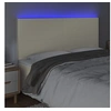 Image de Tête de lit à LED Crème 180x5x118/128 cm Similicuir