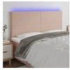 Image de Hoofdbord LED 180x5x118/128 cm kunstleer cappuccinokleurig3122251
