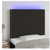 Image de Hoofdbord LED 80x5x118/128 cm stof zwart3122260