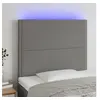 Image de Hoofdbord LED 90x5x118/128 cm stof donkergrijs3122267