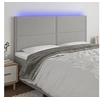 Image de Hoofdbord LED 180x5x118/128 cm stof lichtgrijs3122298