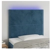 Image de Hoofdbord LED 80x5x118/128 cm fluweel donkerblauw 3122318