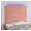 Image de Hoofdbord LED 80x5x118/128 cm fluweel roze3122319