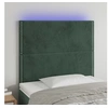 Image de Hoofdbord LED 100x5x118/128 cm fluweel donkergroen3122329