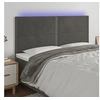 Image de Hoofdbord LED 160x5x118/128 cm fluweel donkergrijs3122339