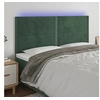 Image de Hoofdbord LED 200x5x118/128 cm fluweel donkergroen3122353