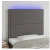 Image de Hoofdbord LED 90x5x118/128 cm kunstleer grijs3122366