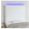 Image de Hoofdbord LED 100x5x118/128 cm kunstleer wit3122369