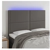 Image de Hoofdbord LED 144x5x118/128 cm kunstleer grijs3122378